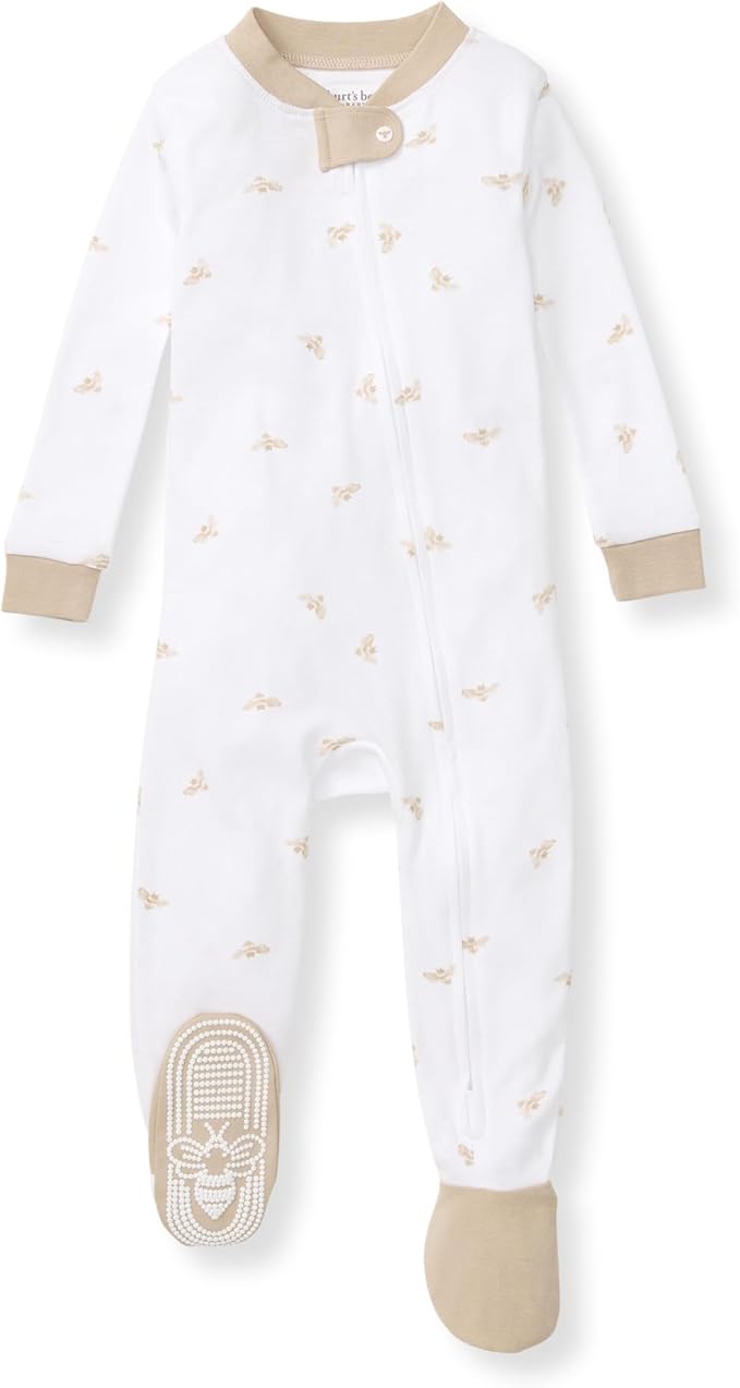 Burt's Bees Baby baby-boys Sleeper Pjs, 100% Organic Cotton, One-piece Footie, Zip Up Jumpsuit, Snug Fit Pajamas