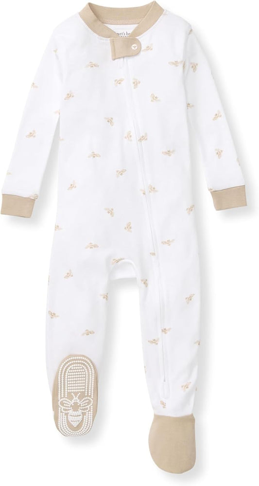 Burt's Bees Baby baby-boys Sleeper Pjs, 100% Organic Cotton, One-piece Footie, Zip Up Jumpsuit, Snug Fit Pajamas