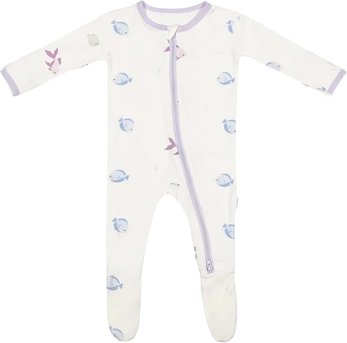 Bamboo Little Soft Baby Footie Pajamas, Baby Clothes, Newborn Sleepers, 95% Viscose and 5% Spandex, 0-24 Months