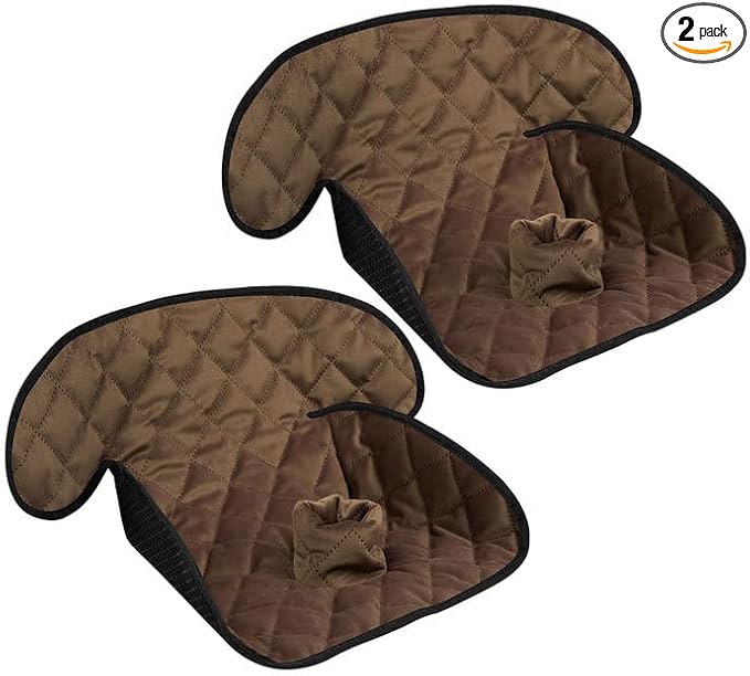 MOOB Waterproof Car Seat Protector - 2 Pack Premium Carseat Liner for Babies & Toddlers, Machine Washable & Quick-Dry, Anti-Slip Backing, Potty Training Pad for Infant Car Seat & Stroller (Brown)