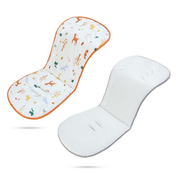 Universal Baby Stroller Seat Liners,Reversible Soft and Comfortable Baby Stroller Seat Cushion,Kids Seat Pads for Toddlers & Preschoolers -30 * 13.8'',1 Pack(Autumn Forest)