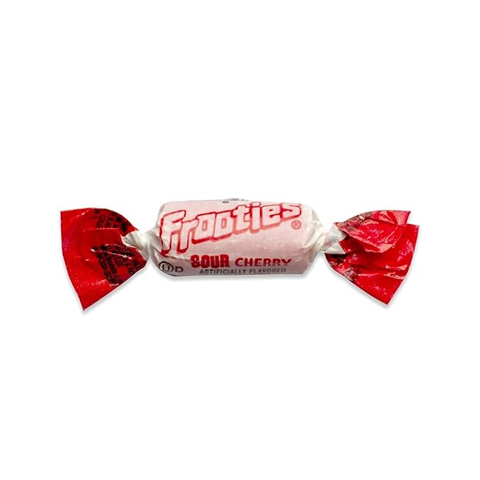 Sour Cherry Tootsie Roll Frooties Chewy Candy With Tangy Red Fruit Flavor 85+ Pieces Individually Wrapped In Resealable Assortit Bag, 1.5 Lb (24-Oz) Made In USA