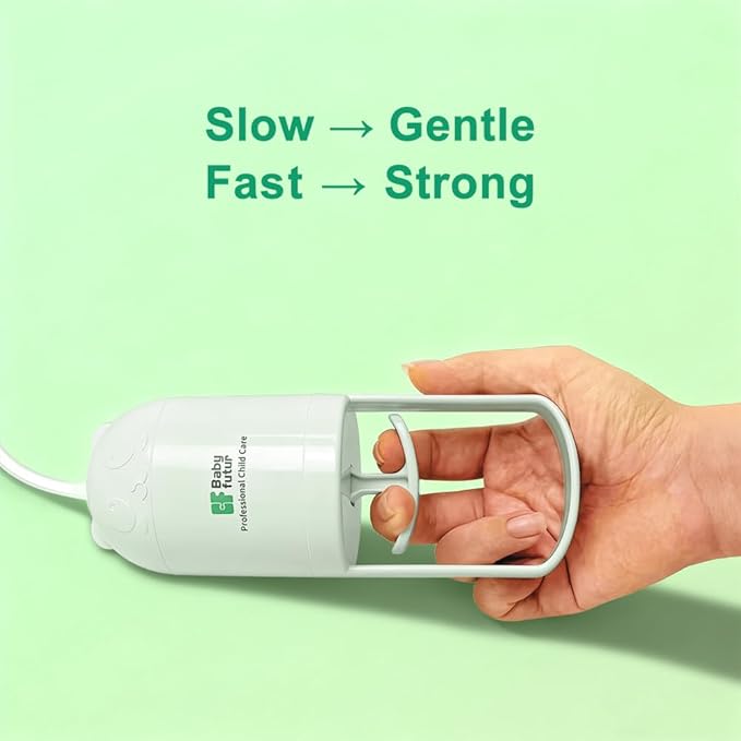 Nasal Aspirator for Baby – Manual Push-Pull Control, Quiet Strong Suction, No Battery Needed – Gentle & Hygienic Nose Sucker with Storage Box & Booger Clip