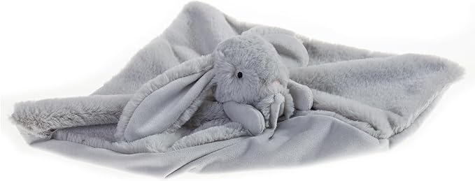 Apricot Lamb Stuffed Animals Gray Bunny Rabbit Security Blanket Infant Nursery Character Blanket Luxury Snuggler Plush Baby Lovey(Grey Bunny)
