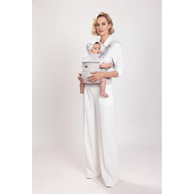 Baby Carrier for Newborns to Toddlers, Adjustable, Ultra-Soft and Weightless, Ergonomic Baby Carrier with Head Support, Baby Travel Gear, Baby Essentials (Grey)