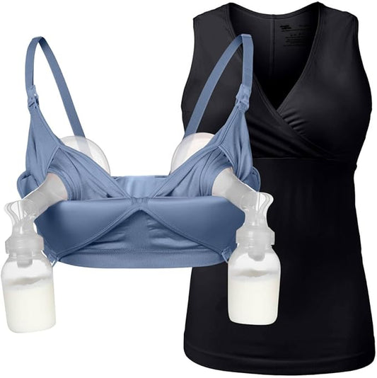 Supermom Hands Free Pumping and Nursing Bra - Hands Free Nursing Bra for Pumping - Breastfeeding Bras for Women