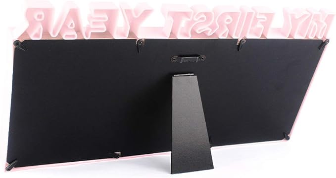 My First Year Frame Baby Picture Keepsake Frame for Photo Memories, Pink