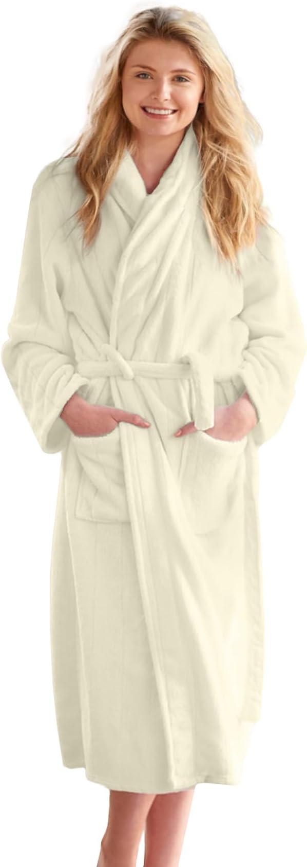 DAN RIVER Premium Cotton Terry Robes for Women and Men, Ultra Soft bathrobe with Adjustable Waist Belt and Pockets Pack of 1