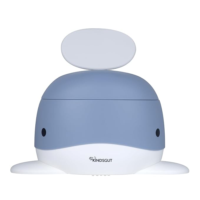 Kindsgut Potty Training Toilet in Whale Design, Designed in Germany, Potty Training in a Beautiful Design, Pigeon Blue