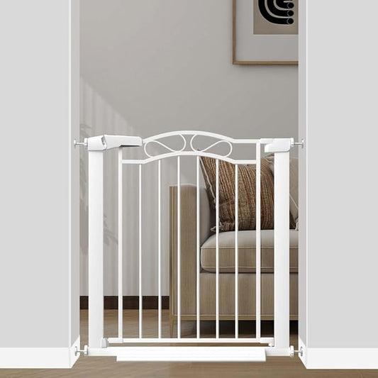Fairy Baby Extra Wide Press Mounted Baby Gate Indoor for Kids Or Pets Walk Thru No Drill Long Dog Gates for The House Doorway Child Safety Gate 29.53"-32.28"