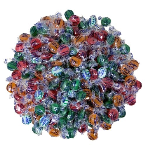 Sugar Free Assortment Hostess Deluxe Fruit Mix Hard Candies -1lb Bag Individually Wrapped Keto And Diabetic Friendly Gourmet Nostalgic Flavored Hard Candy Discs (16oz)