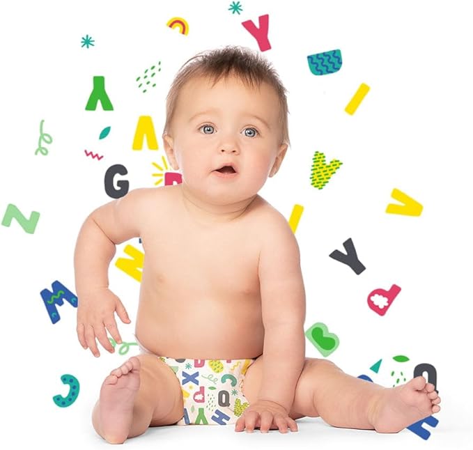 Hello Bello Premium Baby Diapers Size 6, 17 Count of, Extra-Absorbent, and Hypoallergenic Baby Diapers with Snug and Comfort Fit, Alphabet Soup
