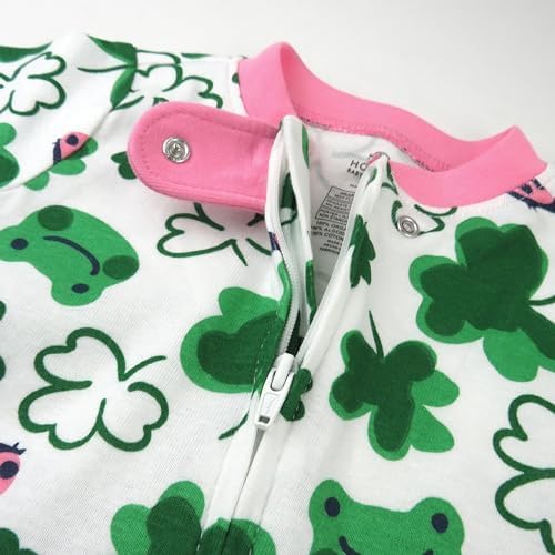 HonestBaby Baby Celebration Sleep & Play Footed One-Piece Pajama Sleeper 100% Organic Cotton