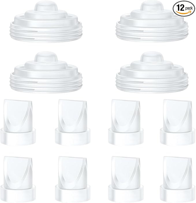 8Pcs Duckbill Valves and 4Pcs Diaphragm Compatible with Momcozy M5 Breast Pump, Breast Pump Replacement Accessories for M5 Momcozy, M5 Breast Pump Replacement Accessories