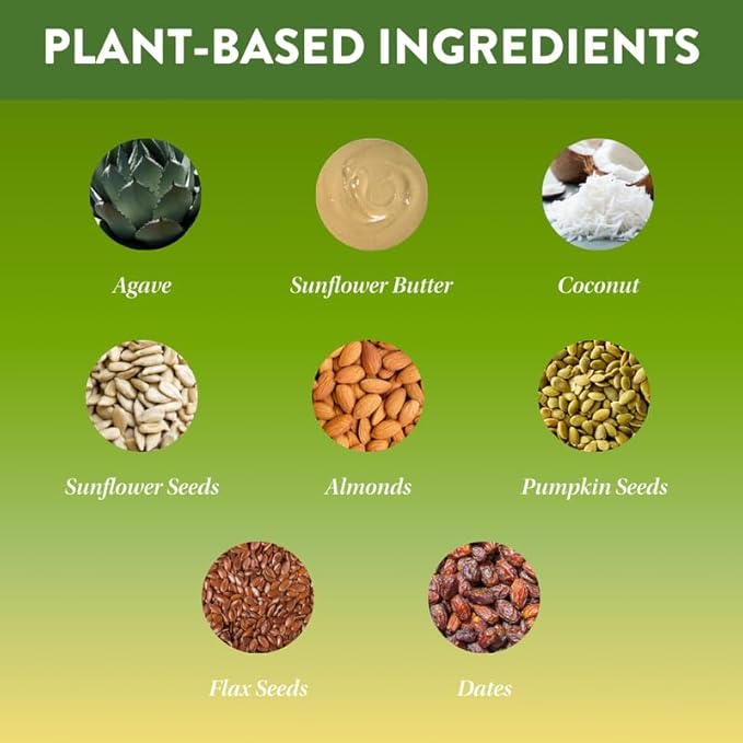 Protein Puck Vegan Plant based Protein Bar – Natural Healthy Snack Bars, 12 Count, 1.34oz Mini, Gluten Free, Dairy Free, No GMO, Kosher – Good Vibes - Coconut, Almonds, Dates, Sport Nutrition