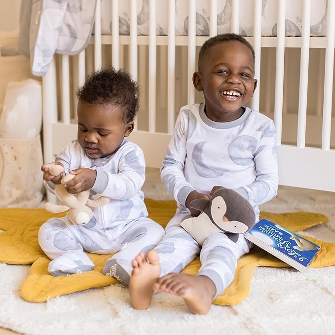 Burt's Bees Baby Baby Girls Pajamas, Zip Front Non-Slip Footed Sleeper Pjs, 100% Organic Cotton