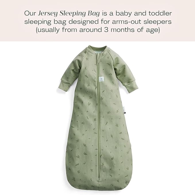 ergoPouch 3.5 Tog Jersey Sleeping Bag – Arms-Out Baby Sleep Sack – Soft, Breathable & Comfortable (8-24 Months, Willow)