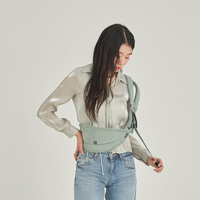 GOOSEKET 365 Toddler Carrier, 100% Cotton, Lightweight, Easy-to-USE, Portable, Suitable from 6-48 Months, Supports UP to 44LBS (Mint)