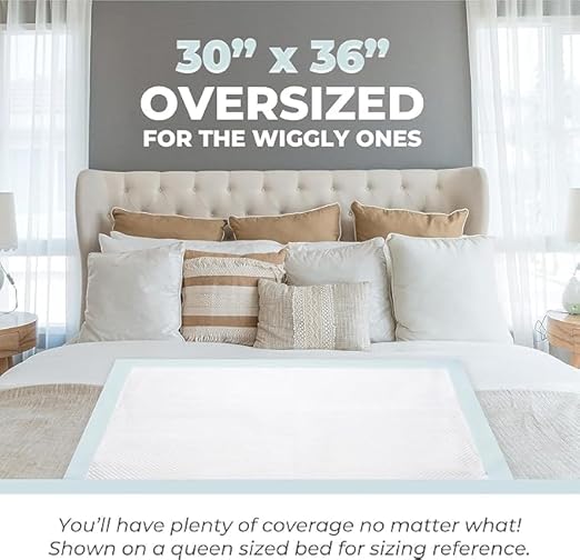 GREEN LIFESTYLE Underpads - Chucks Pads Disposable Adults, for use as Incontinence Bed Pads, Pet Pads, Pee Pads for Dogs, Cats, Bunny, Seniors Bed Pad (Pack of 25 - 30x36)