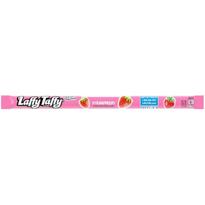 Laffy Taffy Rope Candy, Strawberry Flavor, 0.81 Ounce Ropes (Pack of 48)
