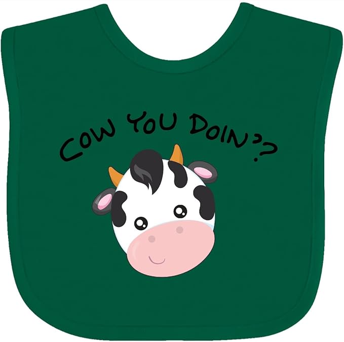 inktastic Cow You Doin' Cute Cow Baby Bib