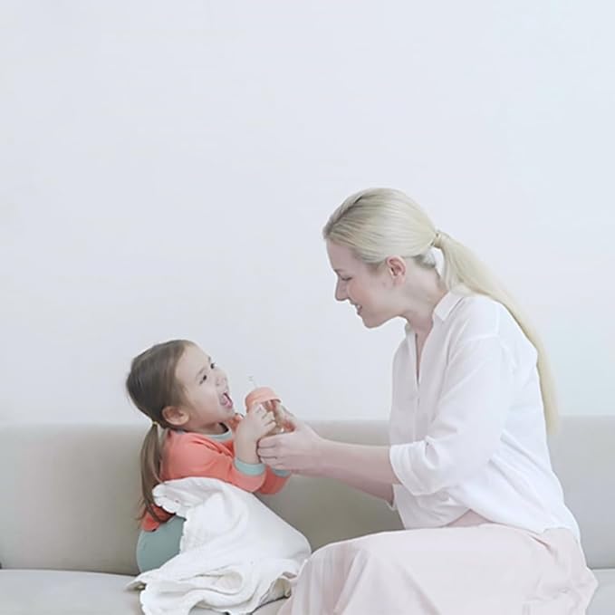 Sippy Cup with Straw and Handle, Spillproof Baby and Toddler Cups with Replaceable Straw, BPA-Free PPSU Sippy Cups for Toddlers, 6.76oz (Melon)