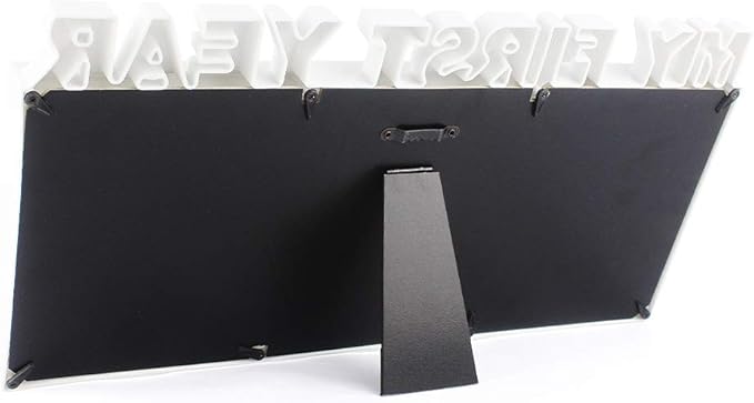 ESTAMICO My First Year Frame Baby Picture Keepsake Frame for Photo Memories, White