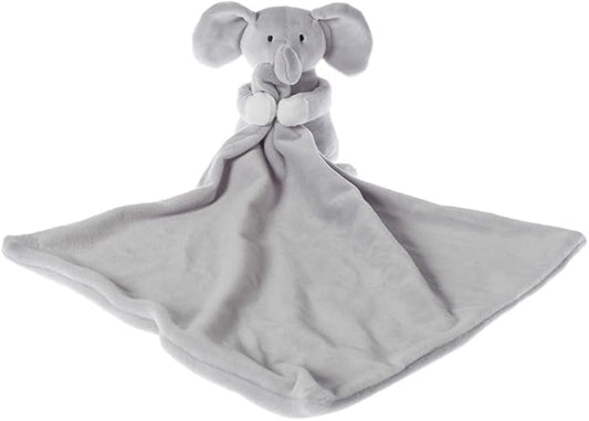 Apricot Lamb Stuffed Animals Security Blanket Gray Elephant Infant Nursery Character Blanket Luxury Snuggler Plush(Gray Elephant, 13 Inches)