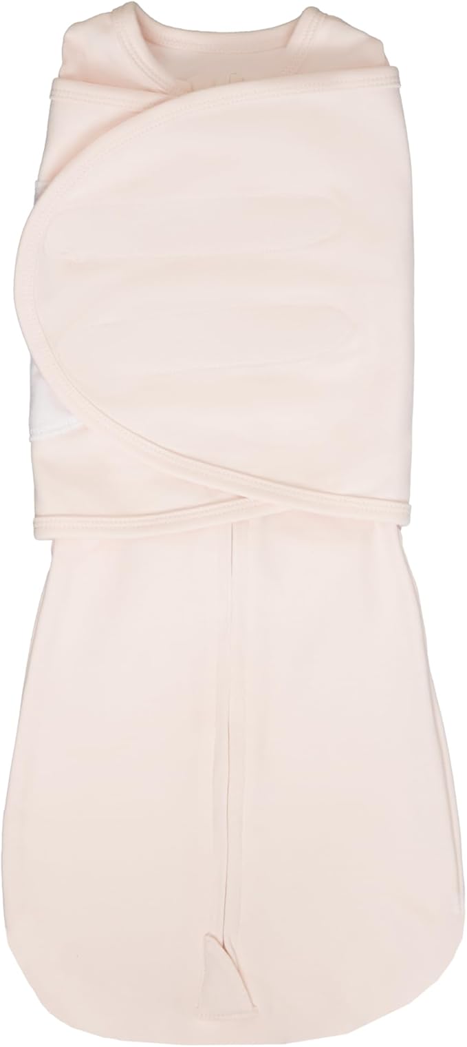 LullaBaby "Double Dream Swaddle: Exclusive Dual Wing Design, Pediatrician-Endorsed, Ultra-Soft Cotton, 0-2 Months, 12-20 lbs - Primrose Pink