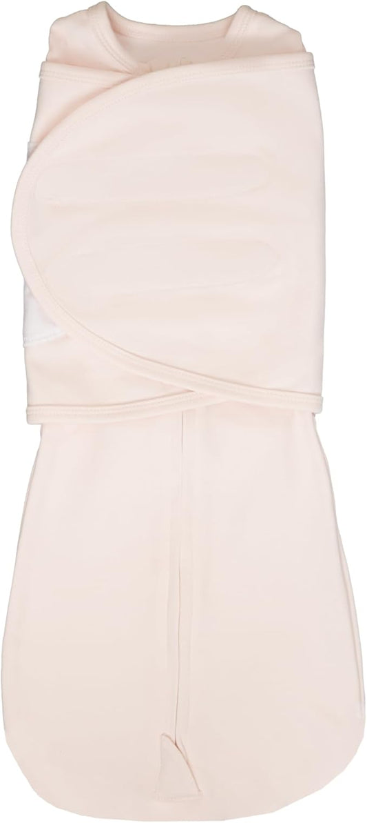 LullaBaby "Double Dream Swaddle: Exclusive Dual Wing Design, Pediatrician-Endorsed, Ultra-Soft Cotton, 0-2 Months, 12-20 lbs - Primrose Pink
