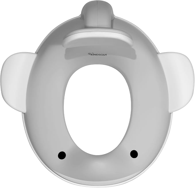 Kindsgut Potty Training Seat in whale design, designed in Germany, suitable for all toilet shapes non-slip toilet seat, Dark Grey