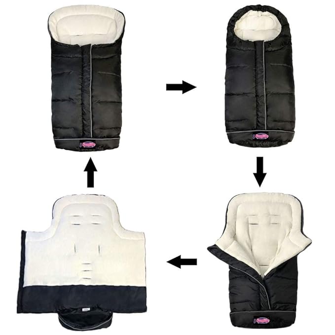 Go 3-Seasons Water Repellent Stroller Footmuff, Baby Cozy Toe Pushchair Sleeping Bag Toddler,Winter Outdoor Tour Stroller Bunting Bag