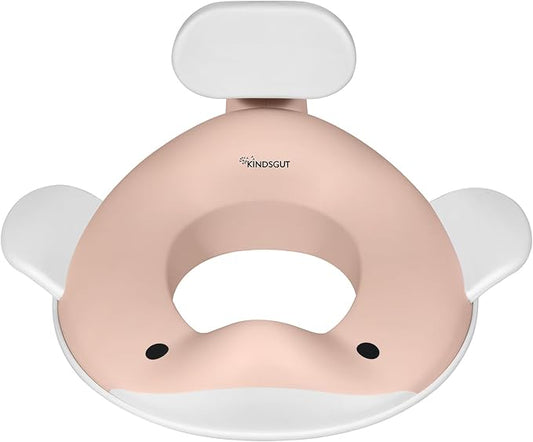 Kindsgut Potty Training Seat in whale design, designed in Germany, suitable for all toilet shapes non-slip toilet seat, Peach