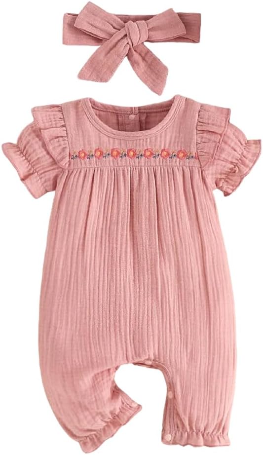 Newborn Baby Girl Clothes Jumpsuits Clothes Long Sleeve Rompers