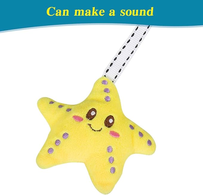 Travel Arch Bassinet Mobile Toys for Infant & Toddlers,Clip on Stroller Toy Crib Accessory & Pram Activity Bar Toy for Indoor and Outdoor (Elephant)