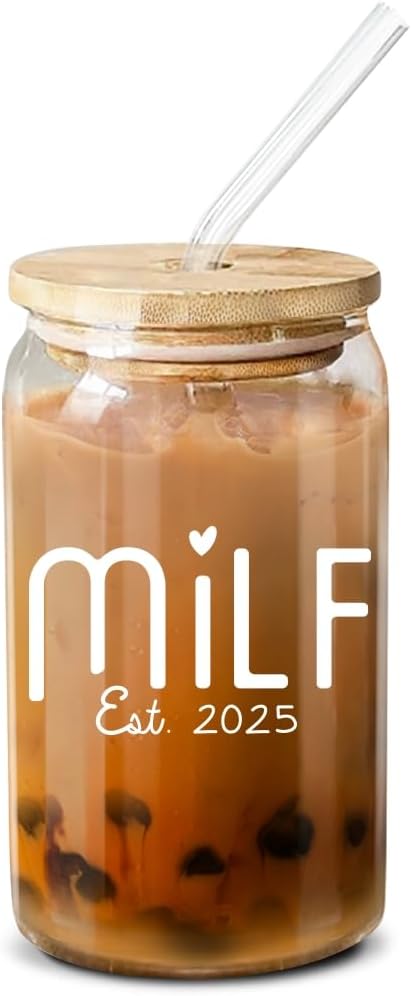 NewEleven Gifts For Mom, New Mom – 2025 Pregnancy Gifts For First Time Mother, Pregnant, Expecting Mama, Mother To Be, Mama, Mommy To Be - 16 Oz Coffee Glass