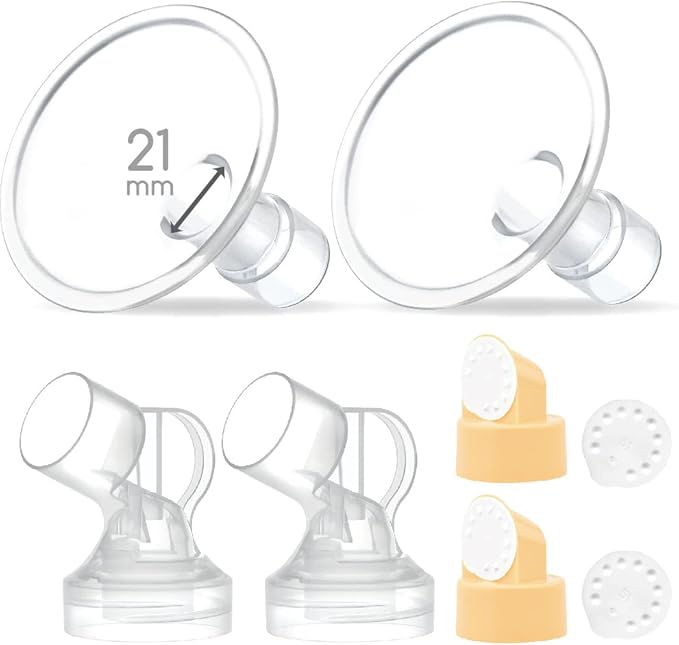 Maymom MyFit Pump Parts 21mm Compatible with Medela Breast Pump Parts Flange Use on Medela Pump in Style Personalfit Connector