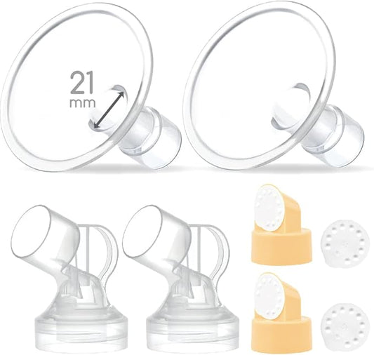Maymom MyFit Pump Parts 21mm Compatible with Medela Breast Pump Parts Flange Use on Medela Pump in Style Personalfit Connector