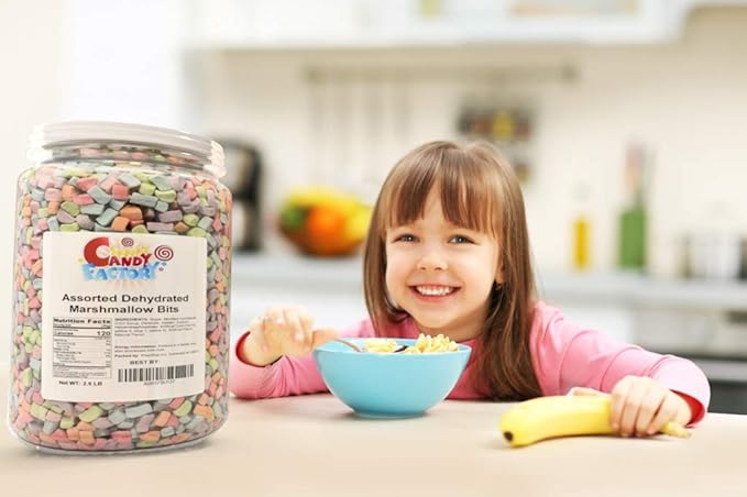 Assorted Dehydrated Marshmallow Bits in Jar (2.5 Pound (Pack of 1))