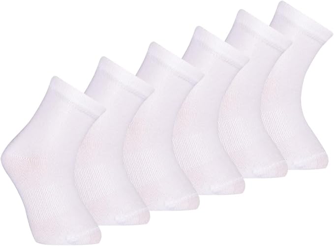 Luna Seamless-Toe Viscose from Bamboo Crew Socks - Soft Eco-Friendly 6-Pack Baby & Toddler Socks