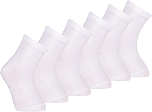Luna Seamless-Toe Viscose from Bamboo Crew Socks - Soft Eco-Friendly 6-Pack Baby & Toddler Socks