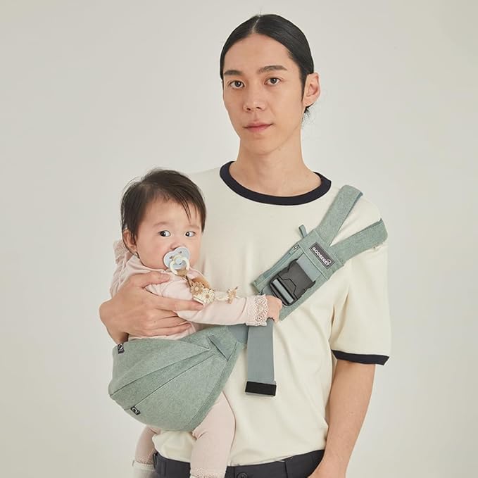 GOOSEKET 365 Toddler Carrier, 100% Cotton, Lightweight, Easy-to-USE, Portable, Suitable from 6-48 Months, Supports UP to 44LBS (Mint)