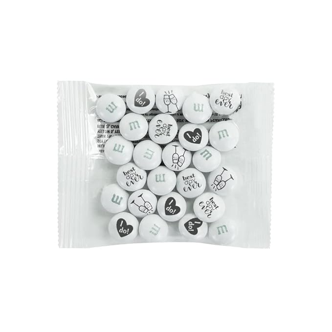 M&M’S WORLD Milk Chocolate Wedding Candy Favors (20 pack), Perfect for Wedding Reception Favor, Bridal Favors, Rehersal Dinner and Wedding Table Décor