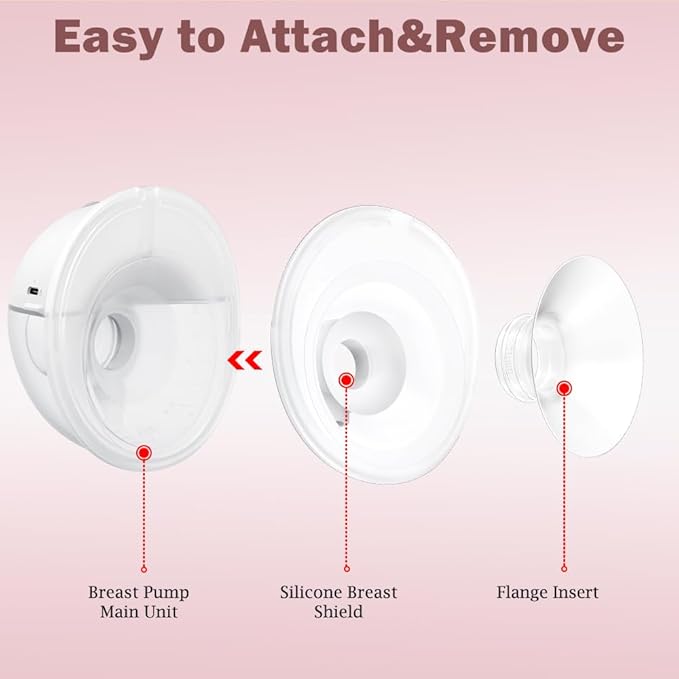 2pcs Double-Sealed Flange 24mm Compatible with Momcozy M5 Breast Pump, 24mm Flange M5 Breast Pump Replacement Accessories,Not for Others