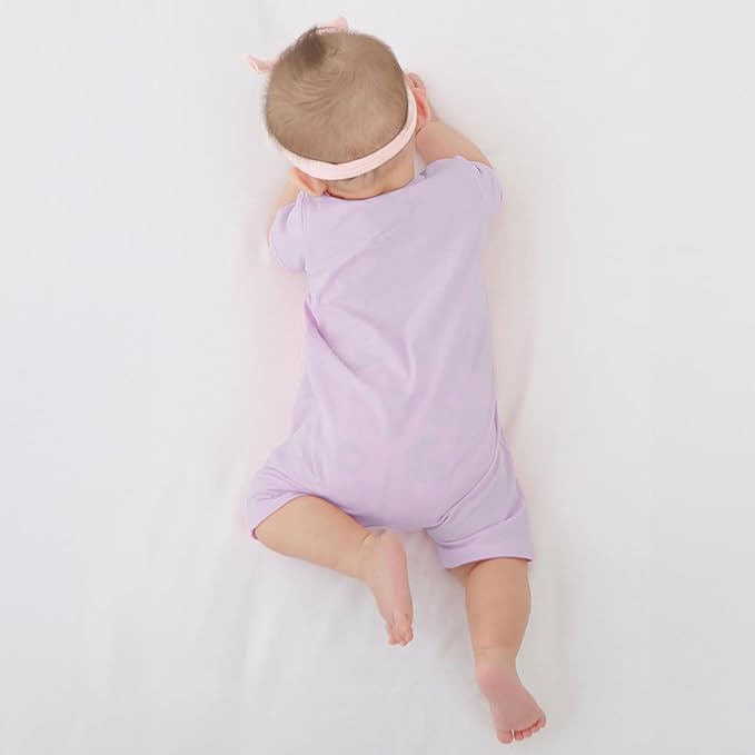 OPAWO Bamboo Baby Pajamas 3 Pack, Double Zipper Bamboo Sleepers for Baby Boy Girl Romper, Toddler Summer Clothes Outfit 0-24M