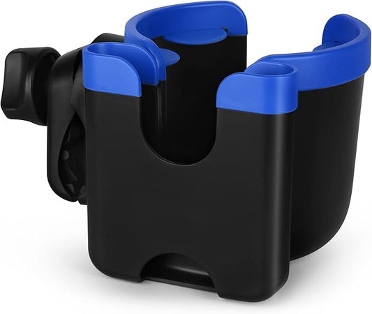 Accmor Stroller Cup Holder with Phone Holder, Bike Cup Holder, Universal Cup Holder for Uppababy Nuna Doona Strollers, 2-in-1 Cup Phone Holder for Stroller, Bike, Wheelchair, Walker, Scooter
