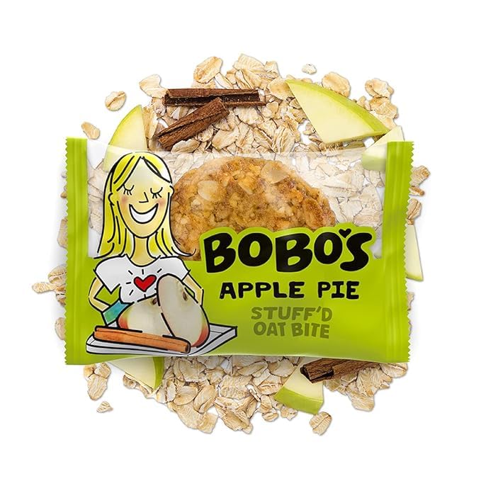 Bobo's Oat Stuff'd Bites, Apple Pie, 1.3 oz Bites (30 Pack Box), Gluten Free Whole Grain Snack, Vegan On-The-Go