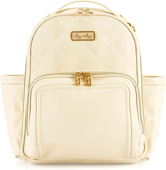 Itzy Ritzy Baby Mini Plus Diaper Bag, Milk & Honey