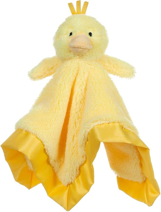 Apricot Lamb Stuffed Animals Duck Security Blanket Infant Nursery Character Blanket Luxury Snuggler Plush Baby Lovey(Duck, 13 Inches)