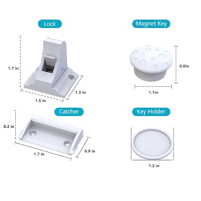 Cabinet Locks for Babies（48Locks+10Keys) Magnetic Child Locks for Cabinets Baby Proofing Cabinets-HelloPony
